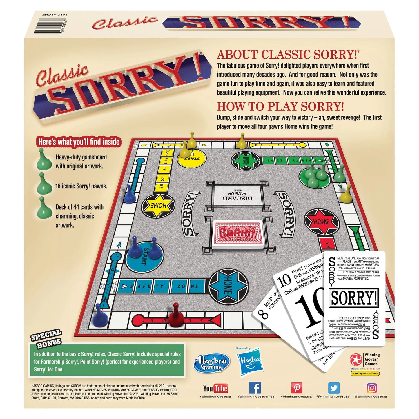 Classic Sorry! Board Game, by Games
