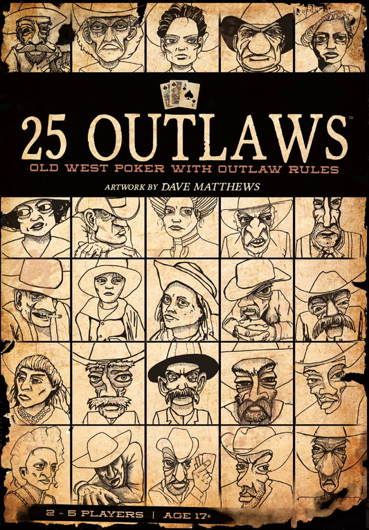 25 Outlaws Game Board Game by