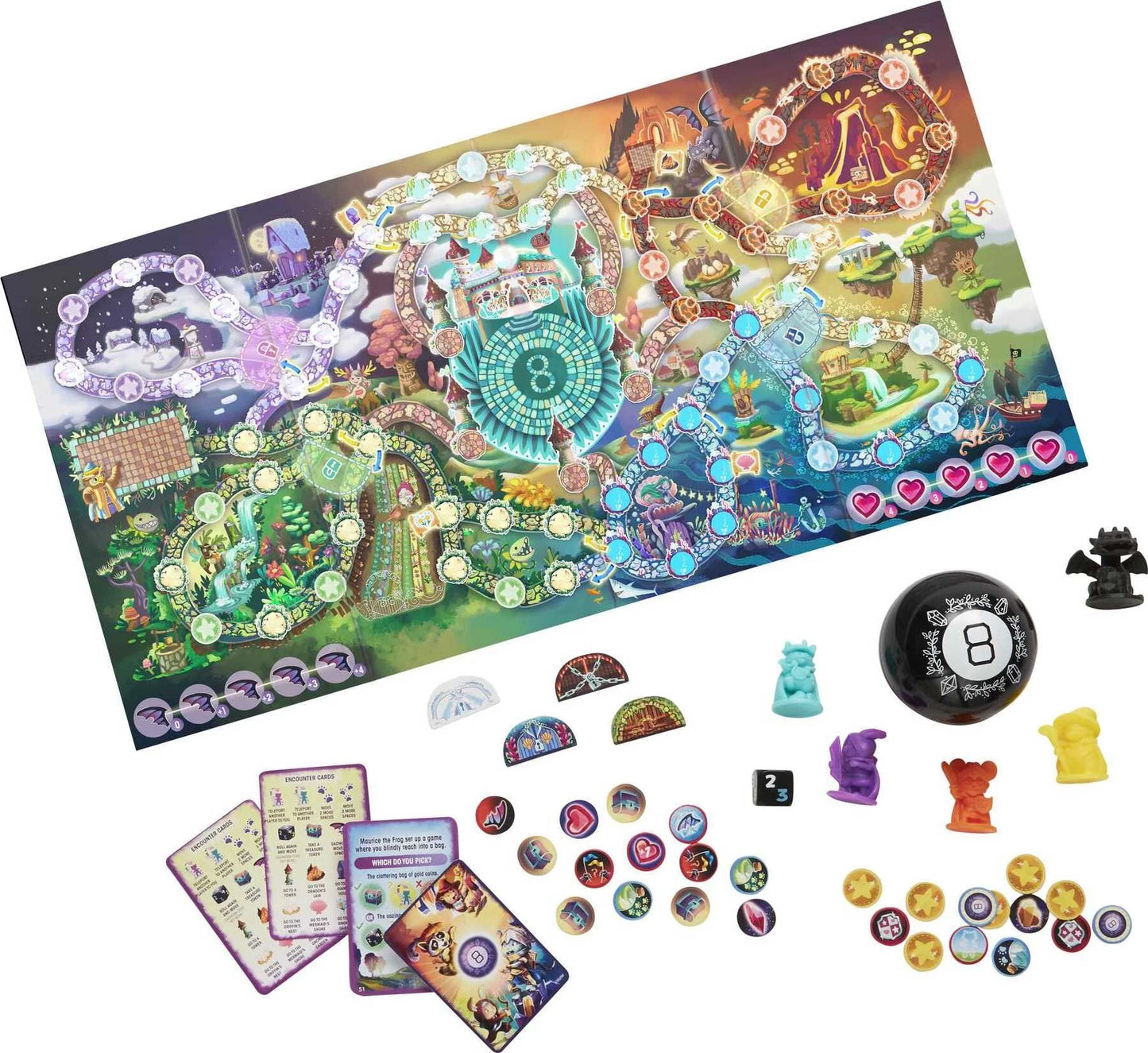 Magical Encounters Board Game for Kids, Cooperative Family Game with Real