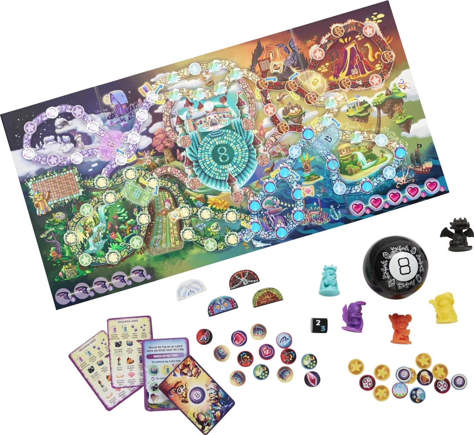 Magical Encounters Board Game for Kids, Cooperative Family Game with Real