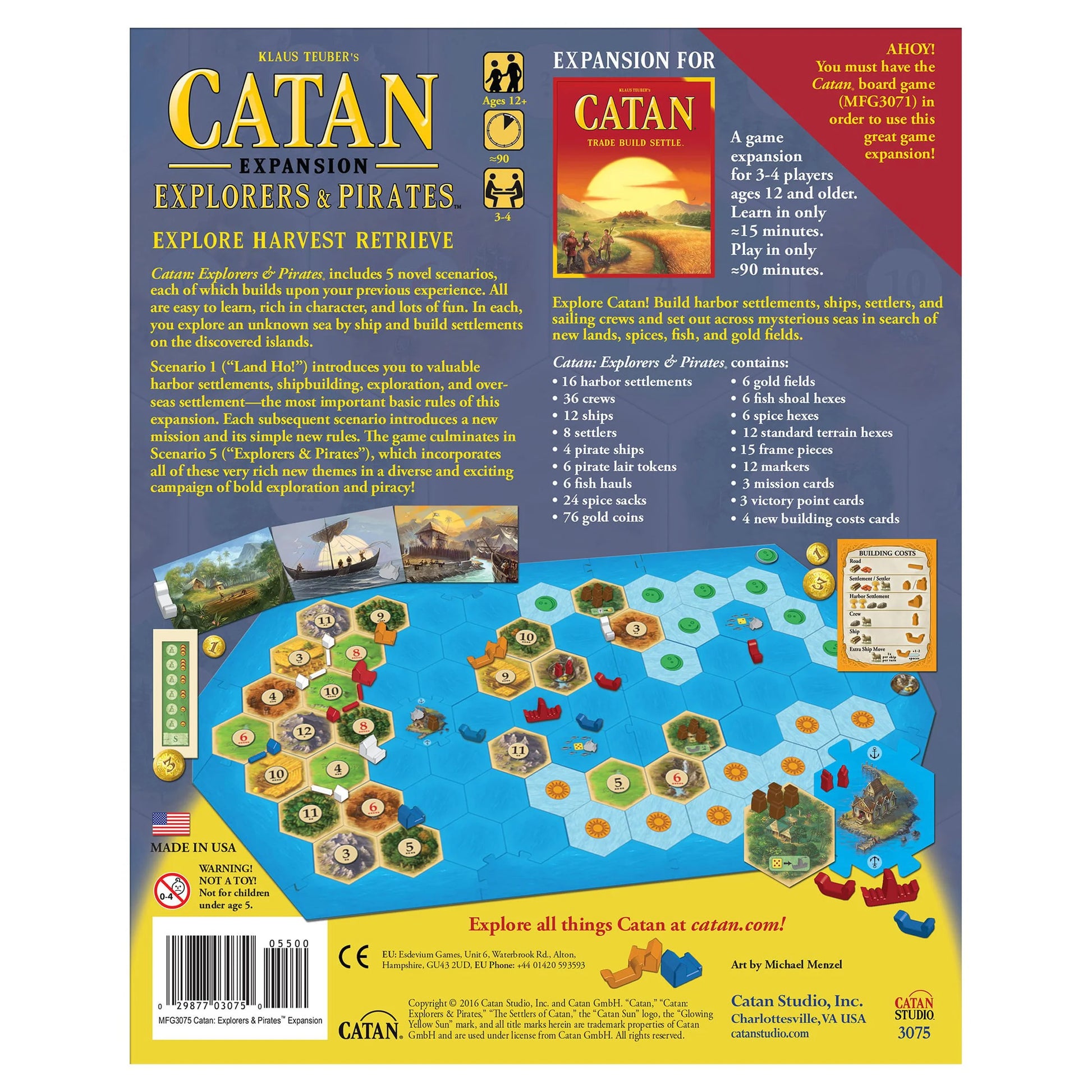 Catan: Explorers & Pirates Expansion Strategy Board Game for Ages 12 and Up, from Asmodee