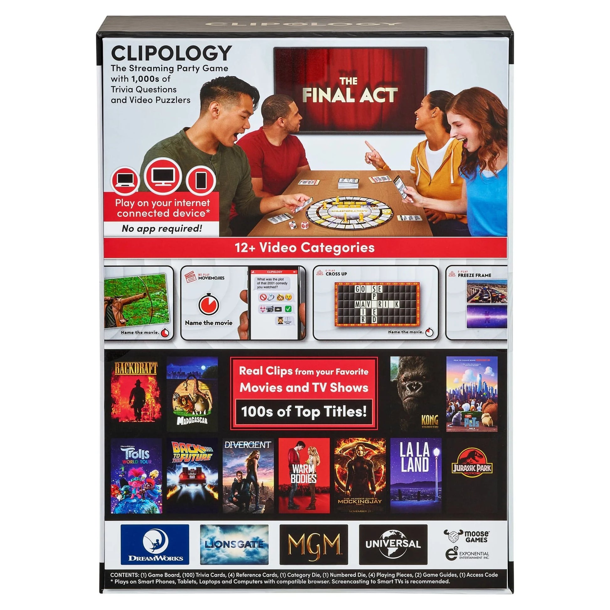 Clipology the Premier Streaming Board Game, Family Games, , Ages 13+
