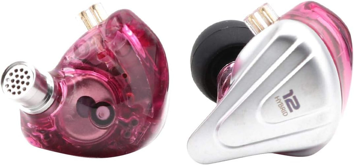 KZ ZSX 5BA+1DD 6 Driver Hybrid In-Ear Hifi Earphones with Zinc Alloy Faceplate, 0.75Mm 2 Pin Detachable Cable for Audiophile Musician (With Mic, Purple)