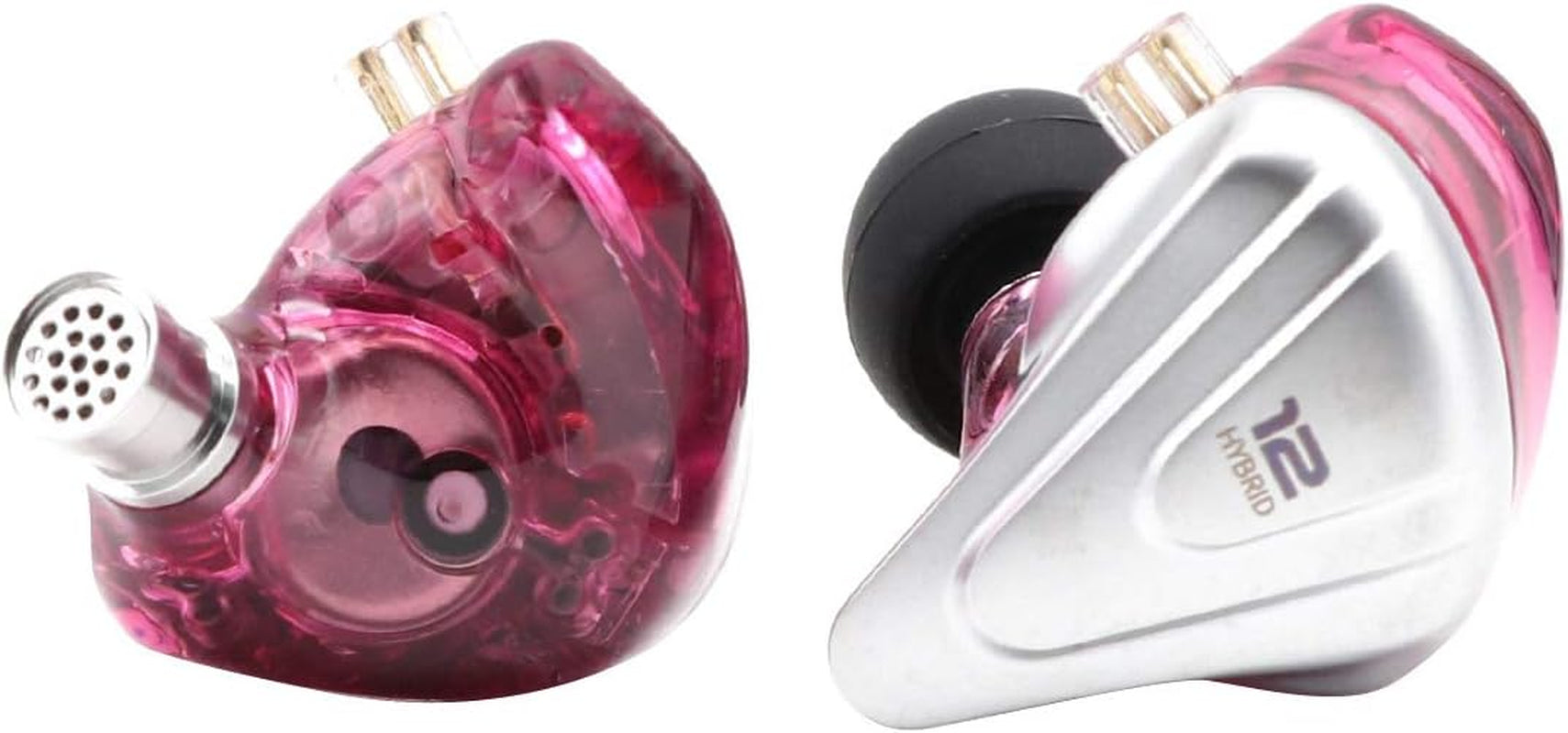 KZ ZSX 5BA+1DD 6 Driver Hybrid In-Ear Hifi Earphones with Zinc Alloy Faceplate, 0.75Mm 2 Pin Detachable Cable for Audiophile Musician (With Mic, Purple)