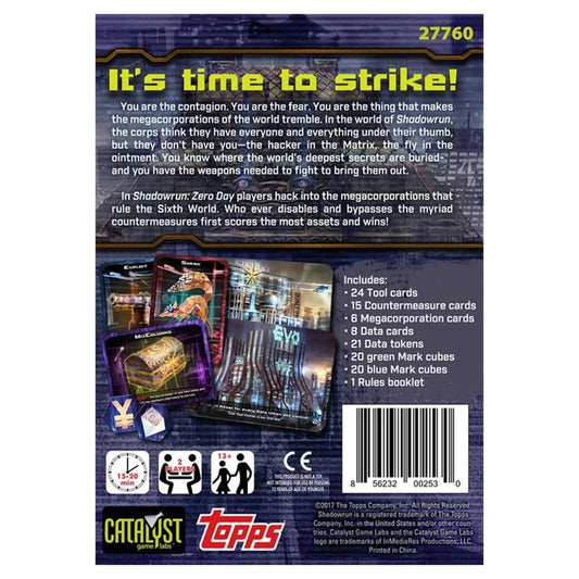 Game Labs CYT27760 Shadowrun Zero Day Card Game