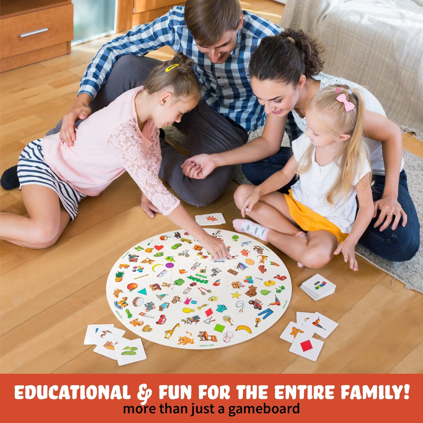 Matching Game Preschool Board Games for Kids 2-In-1 Picture Cards, Match and Category Games, Fun Family Game, Educational Games for Kids 3 and Up