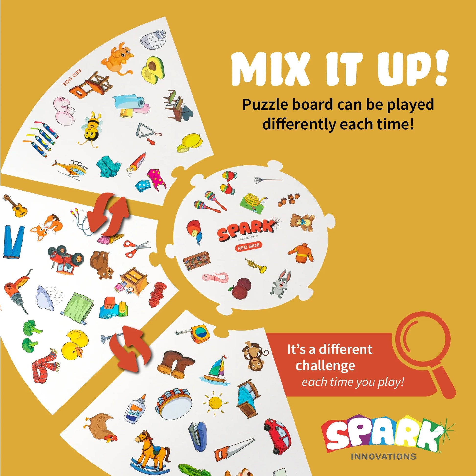 Matching Game Preschool Board Games for Kids 2-In-1 Picture Cards, Match and Category Games, Fun Family Game, Educational Games for Kids 3 and Up