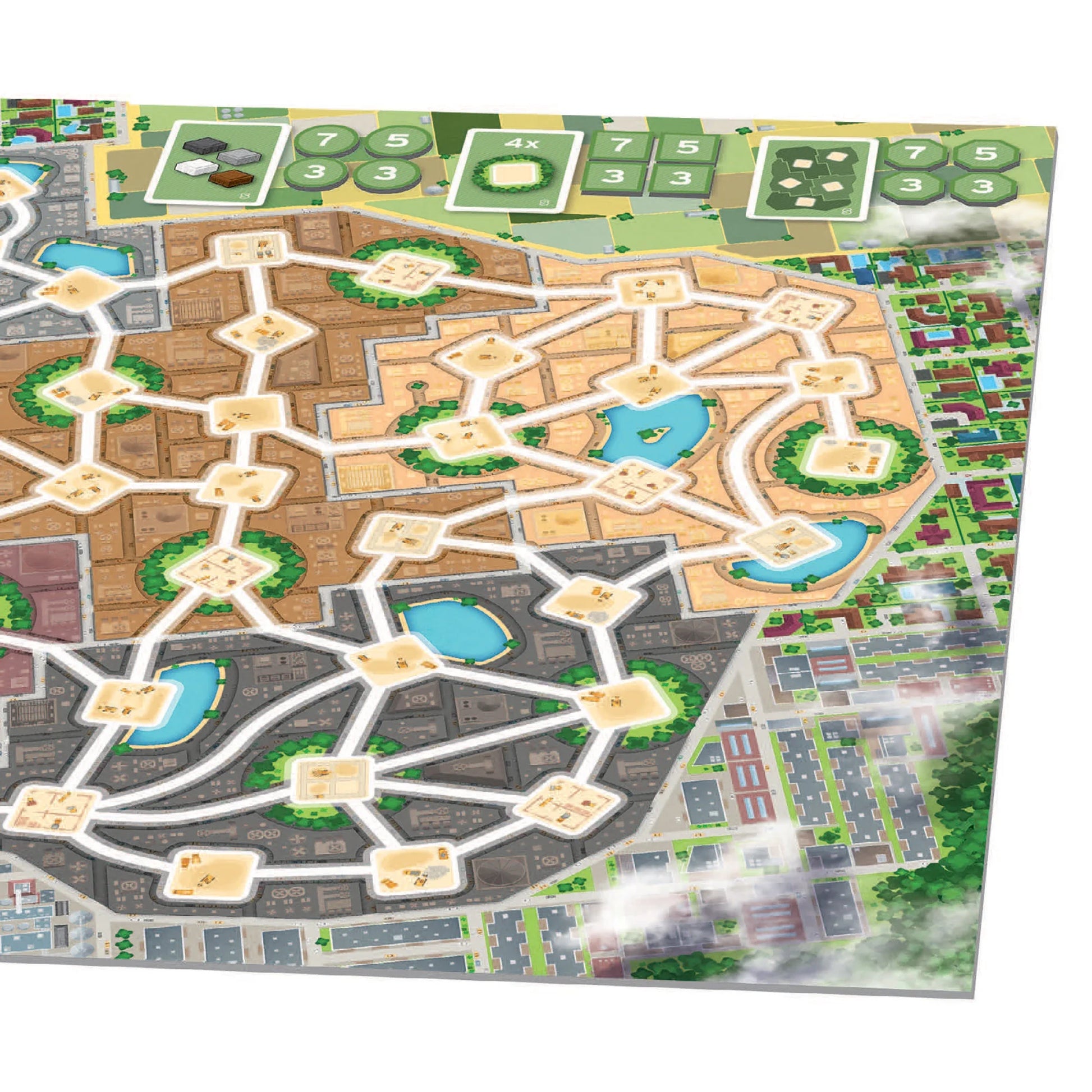 : Tower up - City Building Board Game, Competitive Strategy, Urban Construction Plannning, Family, Ages 8+, 2-4 Players, 30 Min