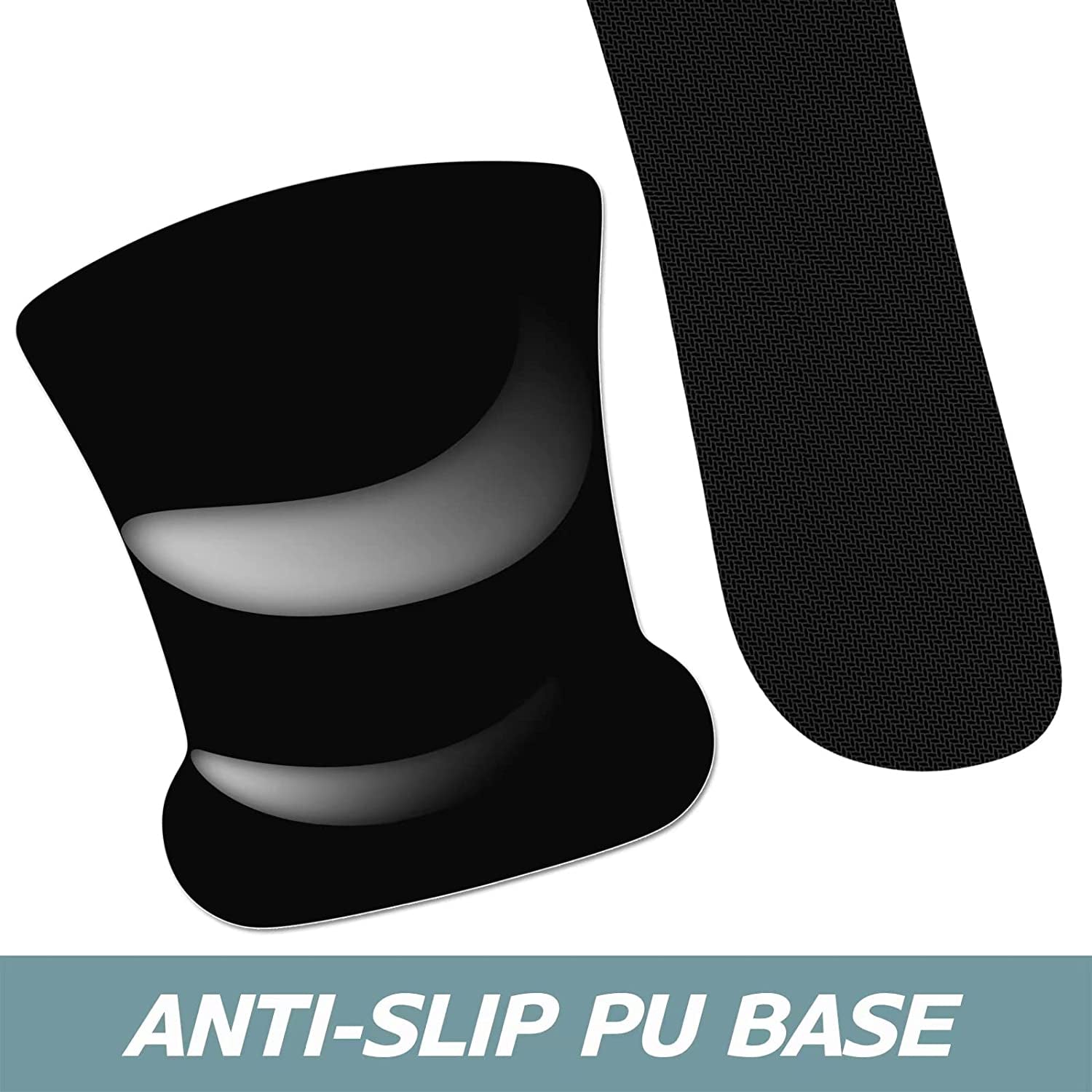 Mouse Pad Wrist Support Keyboard Wrist Rest Pad Ergonomic Mousepad Non-Slip Memory Foam Keyboard Pad Easy Typing Pain Relief Perfect for PC Laptop Gaming Office,Black Gold Marble